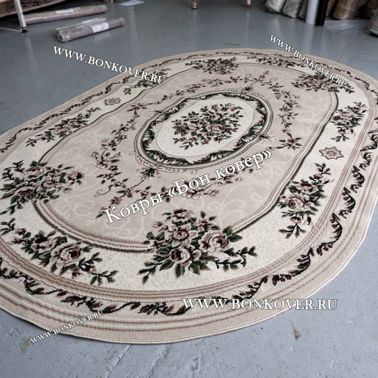 Ковер Лайт Карпет Дизайн 23893 Бежевый Овал